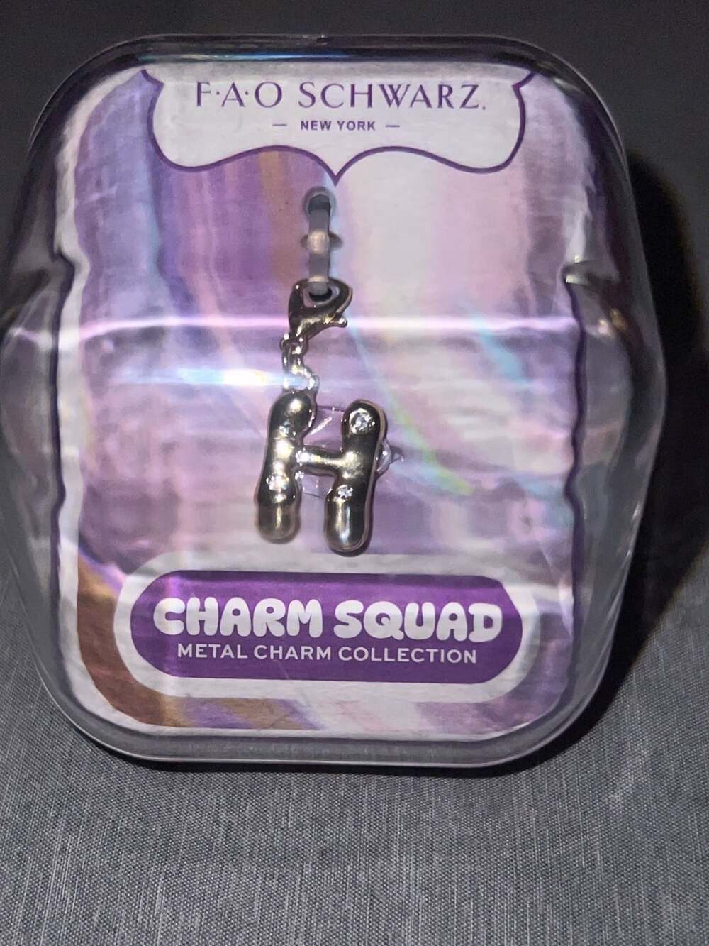 FAO Schwarz Charm Squad Metal Letter H Charm New